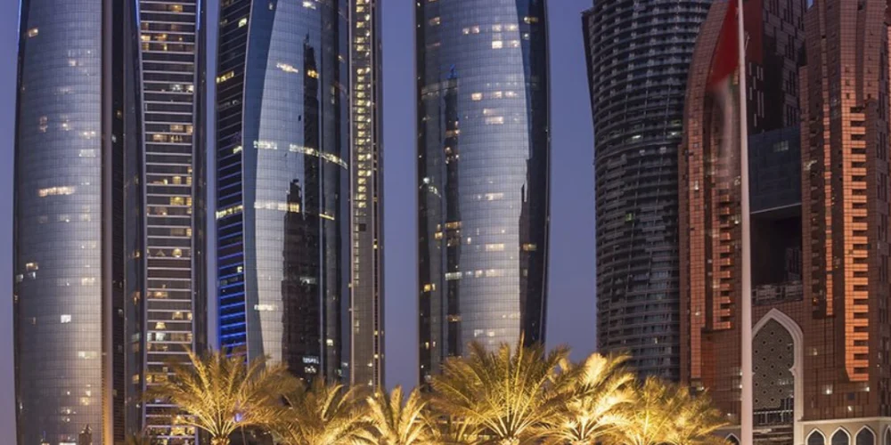 Abu Dhabi city night view