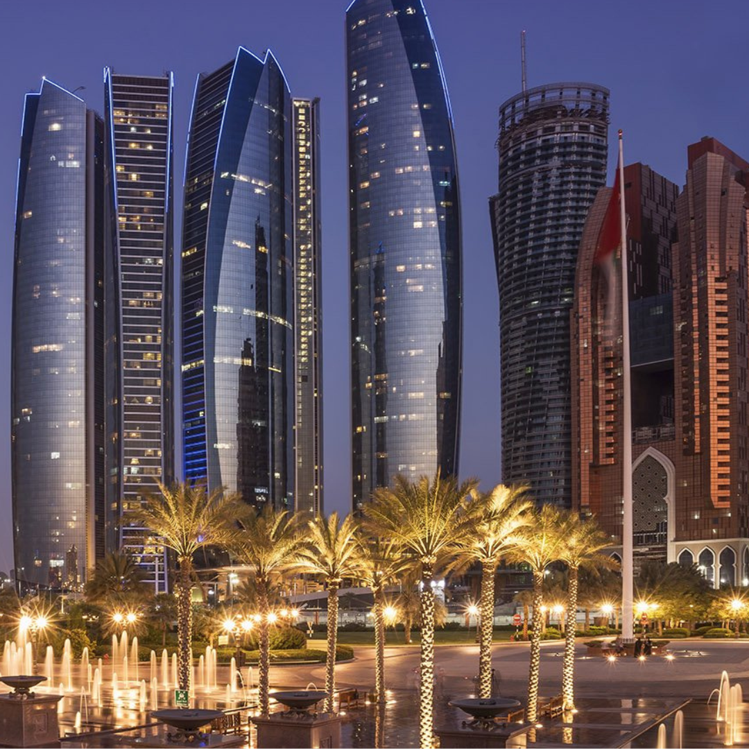 Abu Dhabi city night view