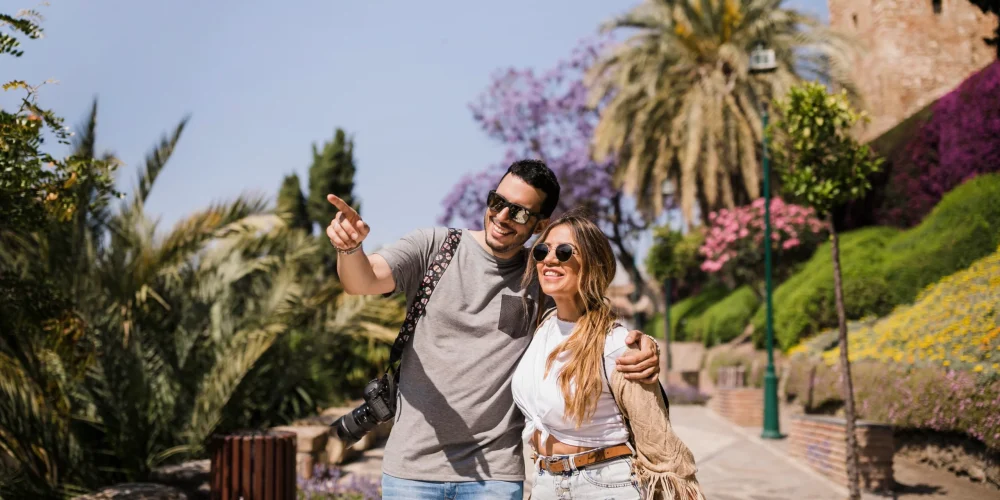 A couple enjoying their Abu Dhabi trip