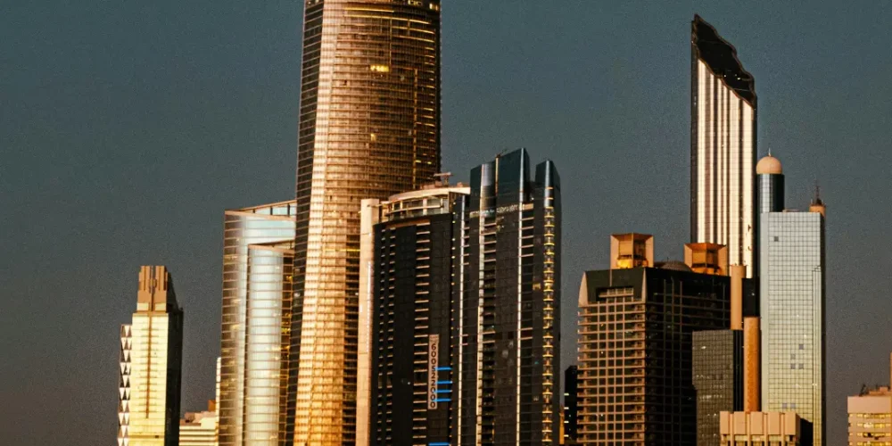 Abu Dhabi skyline view