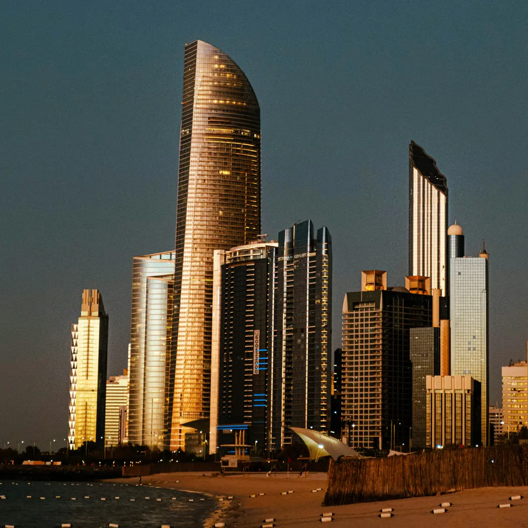 Abu Dhabi skyline view