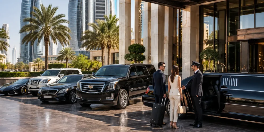 Luxury cars for limousine rental and chauffeur service in Abu Dhabi